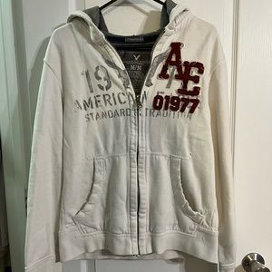 American Eagle Outfitters | Jackets u0026 Coats | Mens American Eagle Zip Up  Vintage Cream And Burgundy Hoodie Size M | Poshmark